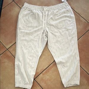 Men's White Jogger Pants